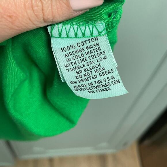 Mardi Gras Spirit Jersey Size Large Womens V-Neck Green Parade New Orleans - Picture 5 of 5